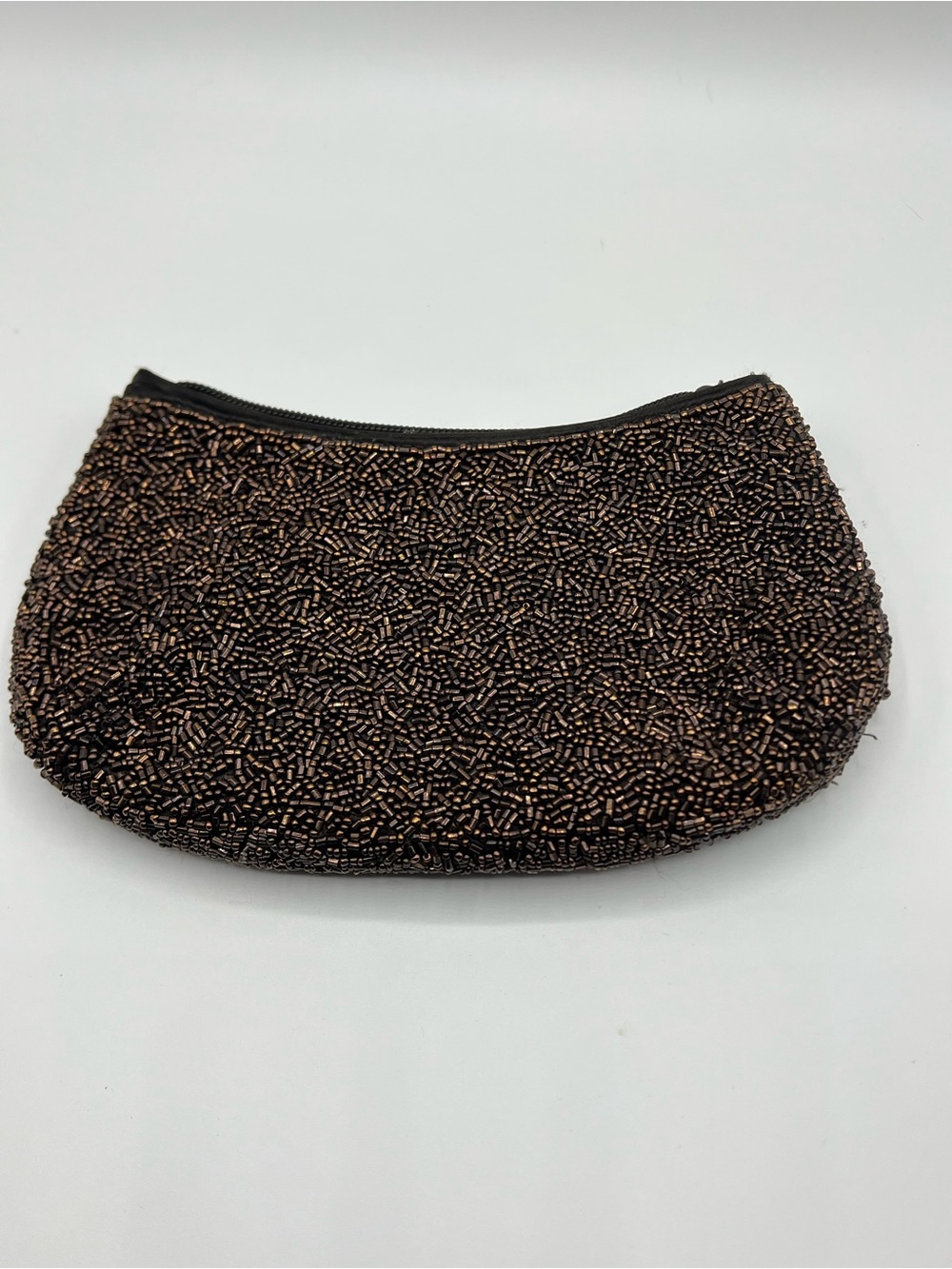 Banana Republic Black/Bronze Beaded Evening Clutch Bag